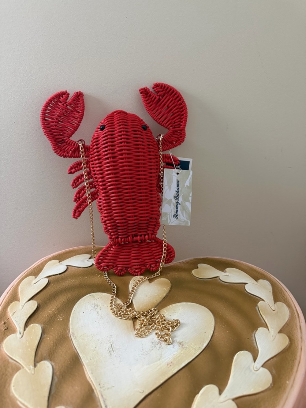 Tommy Bahama Lobster Purse with Gold Crossbody Chain